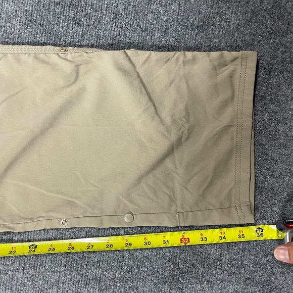 Prana Stretch Zion Straight Pants Hiking Belted Roll Up Mens 34x36 Beige 0915 - Picture 9 of 13